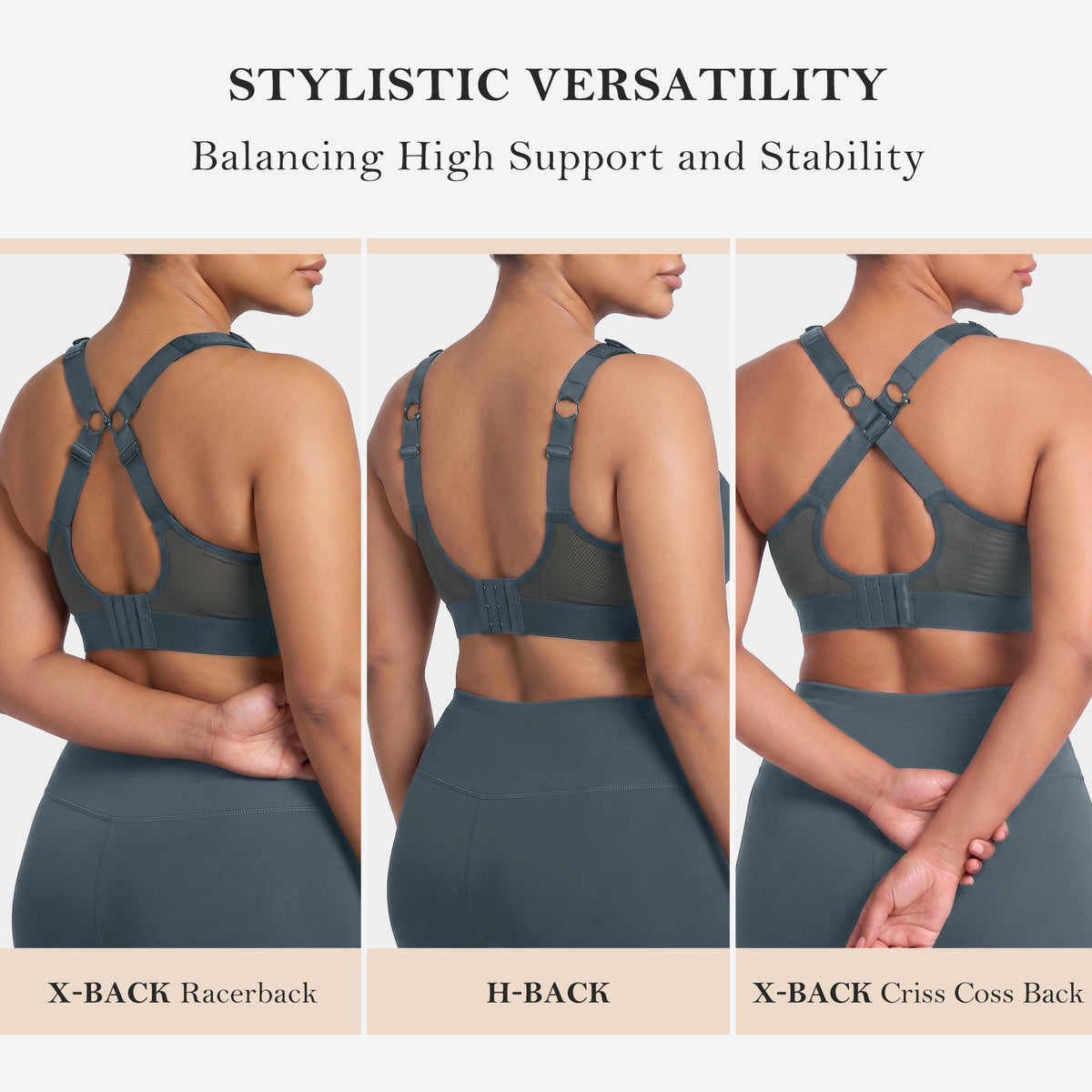 Front Zip High Support Sports Bra