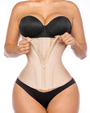 YIANNA Waist Trainer for Women Latex Underbust Tummy Control Waist Cincher Corset Hourglass Body Shaper Zipper and Hooks