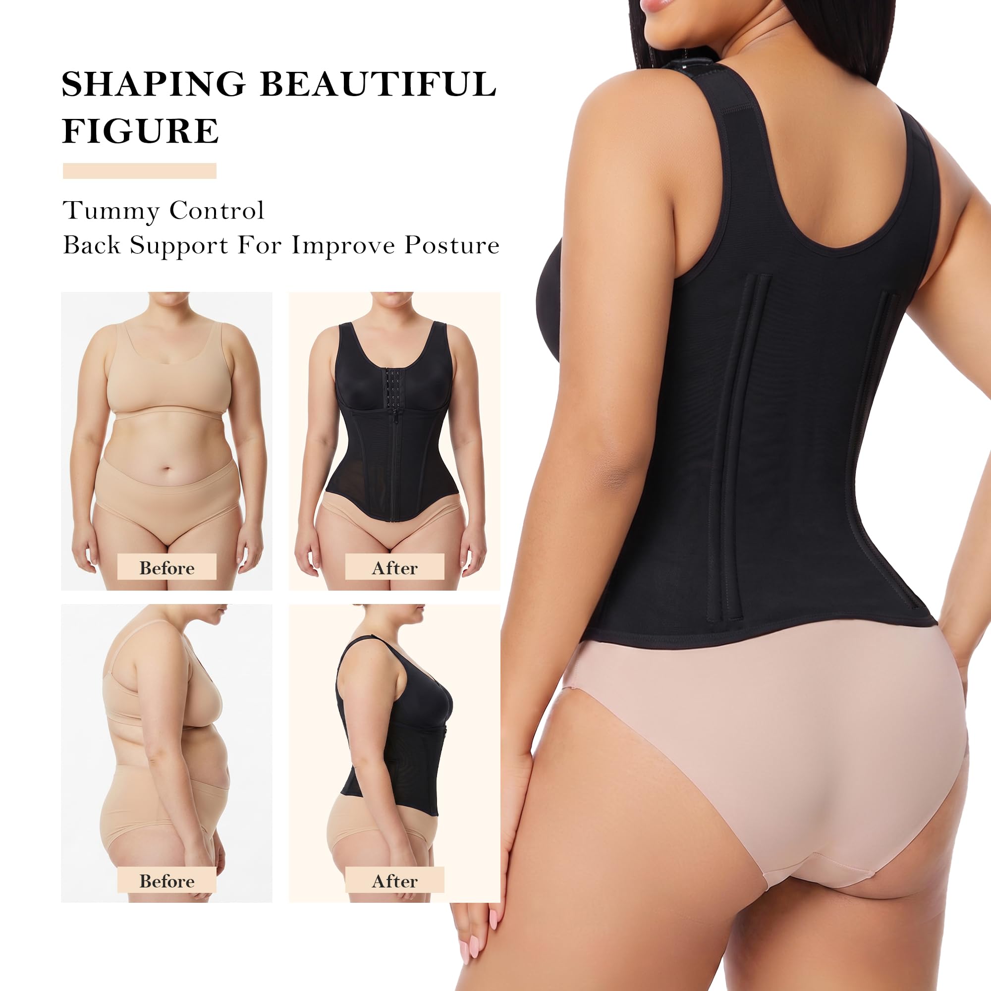 Double Tummy Control Waist Trainer Vest