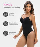 YIANNA Women Shapewear Tummy Control Bodysuit Seamless Sculpting Snatched Waist Body Suit Thong