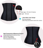 YIANNA Women Breathable Latex Waist Trainer 9 Steel Bones 3 Row Hooks