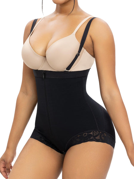 YIANNA Fajas Colombianas Women Shapewear Tummy Control Body Shaper  Reductoras Waist Trainer Bodysuit Black-2XL