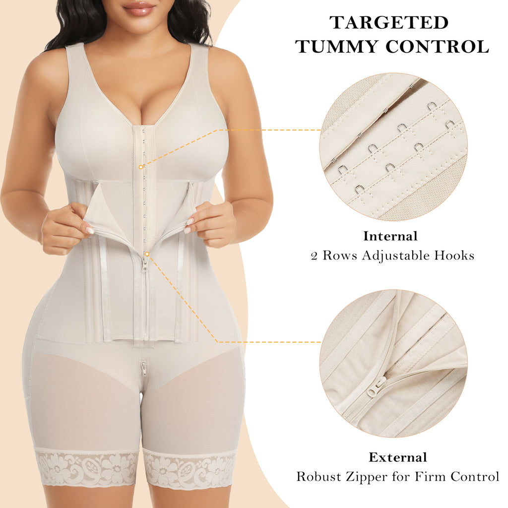 YIANNA Overbust Fajas Colombianas Moldeadoras Shapewear for Women Tummy Control Full Body Shaper Girdles Post Surgery Compression Garment