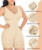 YIANNA Fajas Colombianas Shapewear for Women Tummy Control Post Surgery Full Body Shaper Butt Lifter with Zipper Crotch