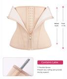 YIANNA Waist Trainer for Women Latex Underbust Tummy Control Waist Cincher Corset Hourglass Body Shaper Zipper and Hooks
