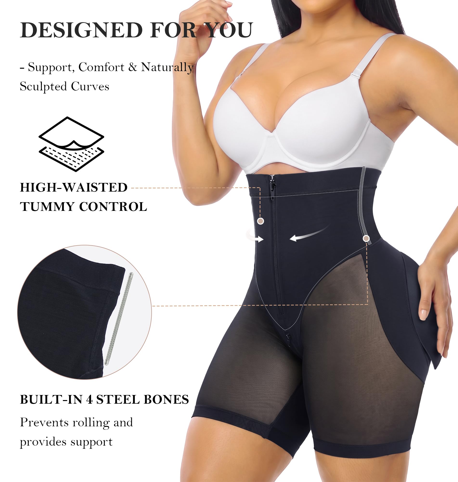 Hip Enhancer Fajas Shorts Butt Lift Shapewear