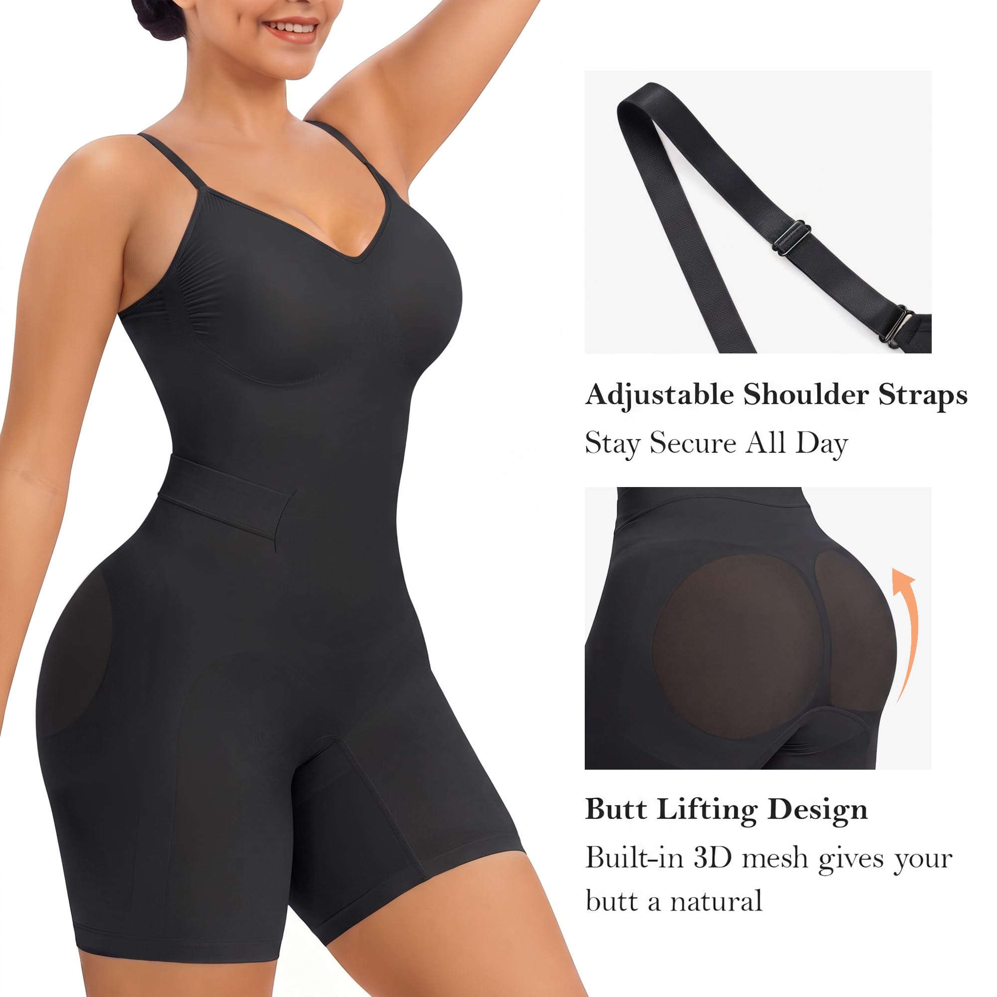Tummy Control Shapewear Bathroom-Friendly Bodysuit