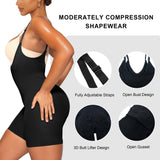 YIANNA Bodysuit for Women Tummy Control Shapewear Open Bust Mid-Thigh Sculpting Body Shaper