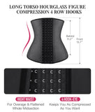 YIANNA Womens Long Torso Waist Trainer Sports Girdle 4 Row Hooks