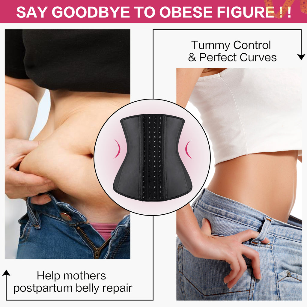 YIANNA Womens Long Torso Waist Trainer Sports Girdle 4 Row Hooks