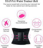 YIANNA Waist Trainer Belt for Women - Waist Trimmer Weight Loss Ab Belt Sport Workout Back Support Girdle Belt (Updated)