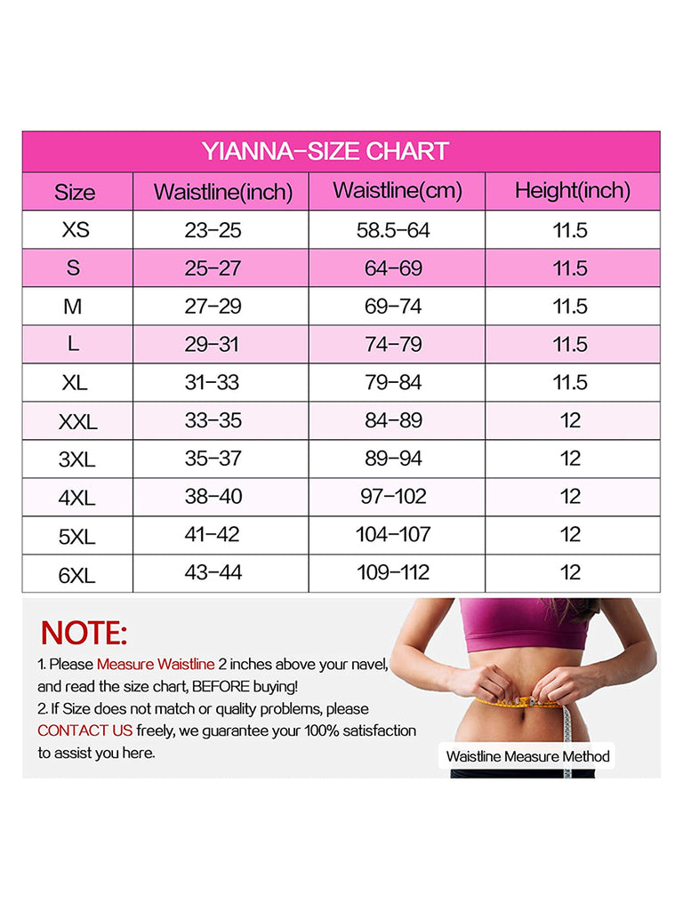 YIANNA Women Breathable Latex Waist Trainer 9 Steel Bones 3 Row Hooks