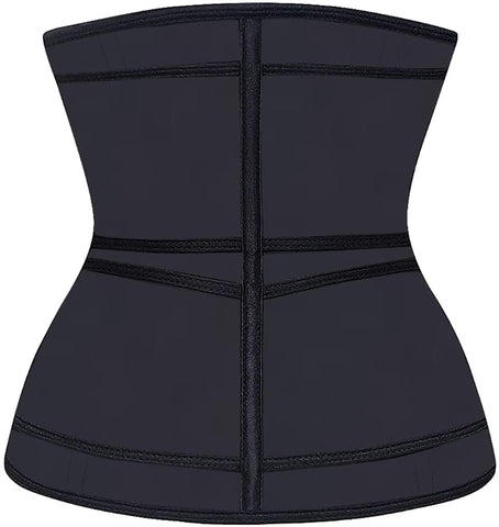 YIANNA Women Latex Jsculpt Waist Trainer Zipper & Two Straps