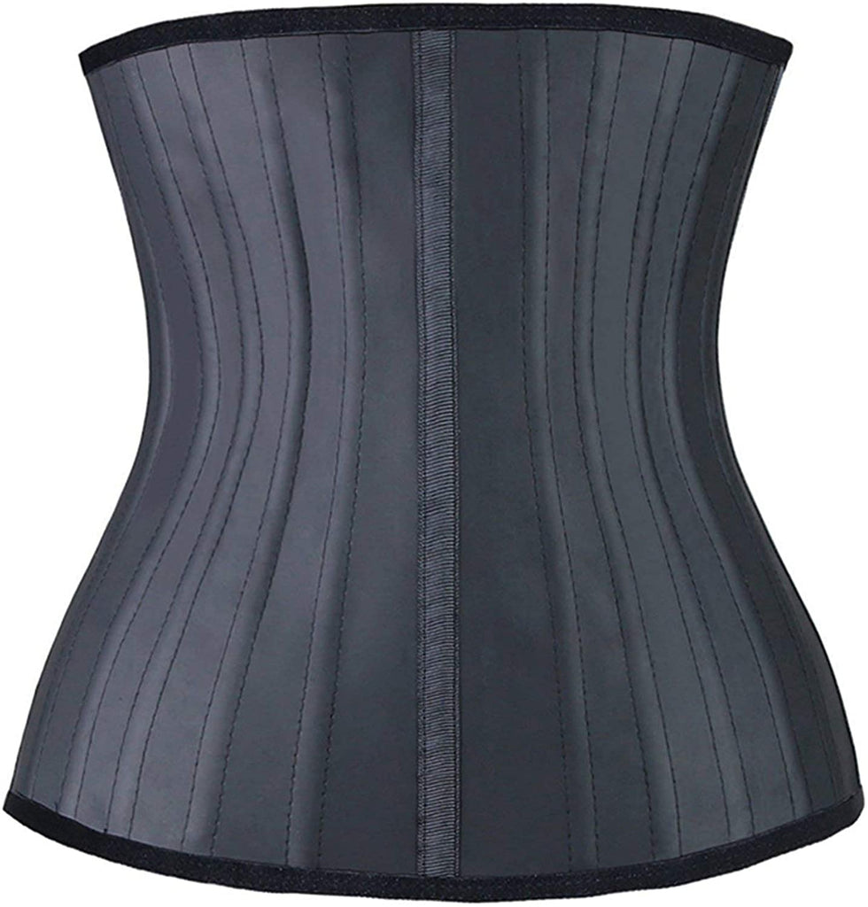 YIANNA Women Latex Waist Trainer 25 Steel Bones  3 Row Hooks