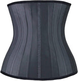 YIANNA Women Latex Waist Trainer 25 Steel Bones  3 Row Hooks