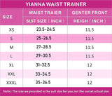 YIANNA Women Latex Zipper Waist Trainer Corsets 9 Steel Bones