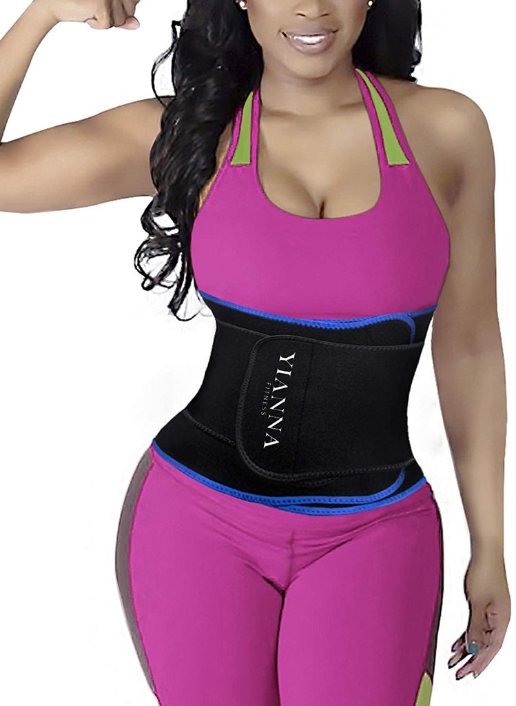 YIANNA Sweat Waist Trainer Belt Compression Belly Sport Girdle Waist Trimmer for Women/Men Weight Loss