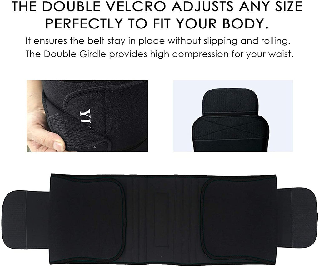 YIANNA Sweat Waist Trainer Belt Compression Belly Sport Girdle Waist Trimmer for Women/Men Weight Loss