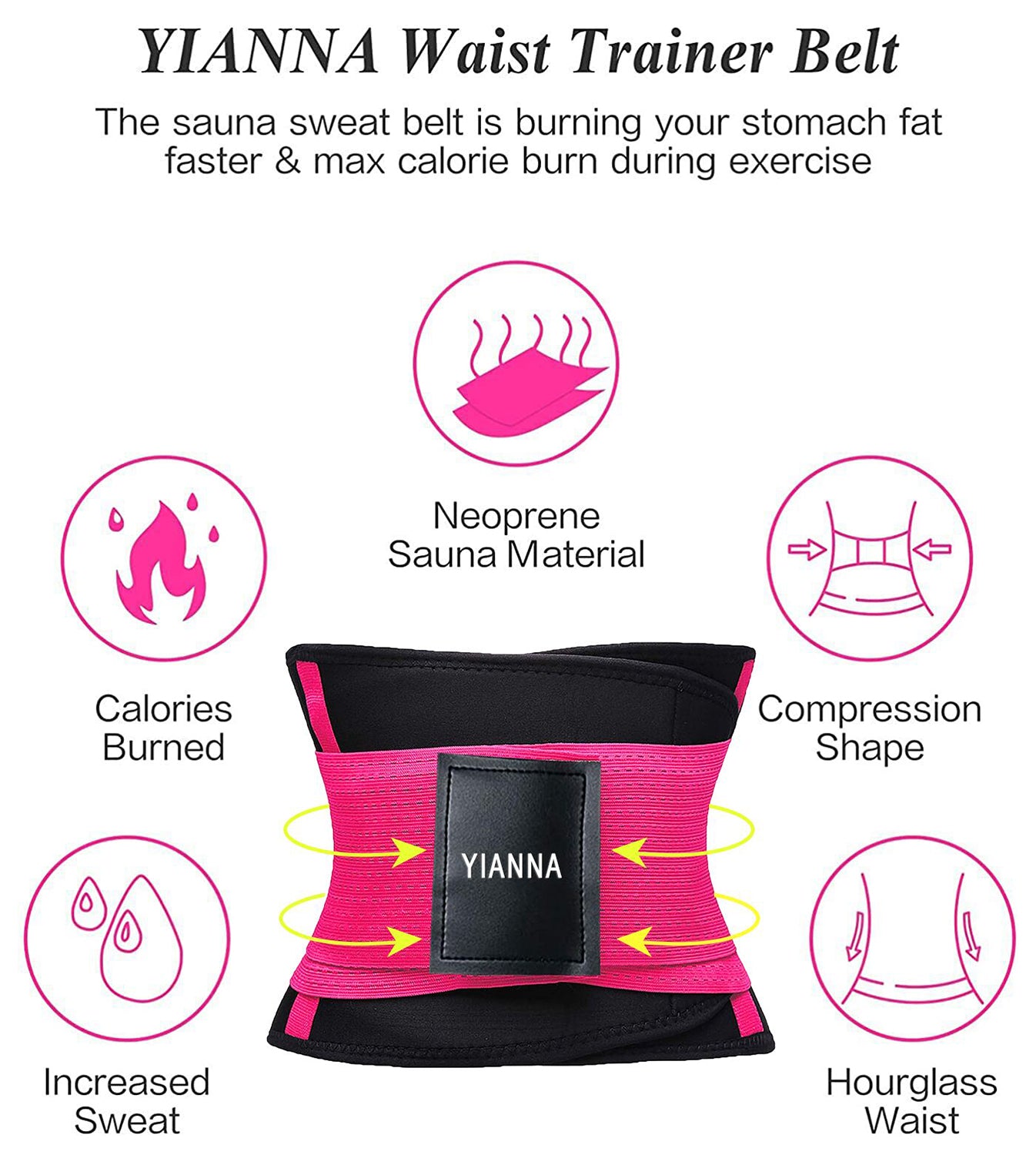 Sweat Sculpt Adjustable Waist Trainer Belt