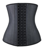 YIANNA Women Latex Waist Trainer 25 Steel Bones  3 Row Hooks