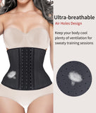 YIANNA Women Breathable Latex Waist Trainer 25 Steel Bones 3 Row Hooks