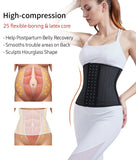 YIANNA Women Breathable Latex Waist Trainer 25 Steel Bones 3 Row Hooks