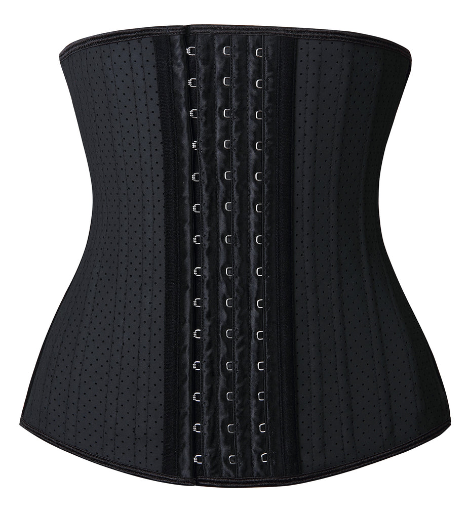 YIANNA Women Breathable Latex Waist Trainer 25 Steel Bones 3 Row Hooks