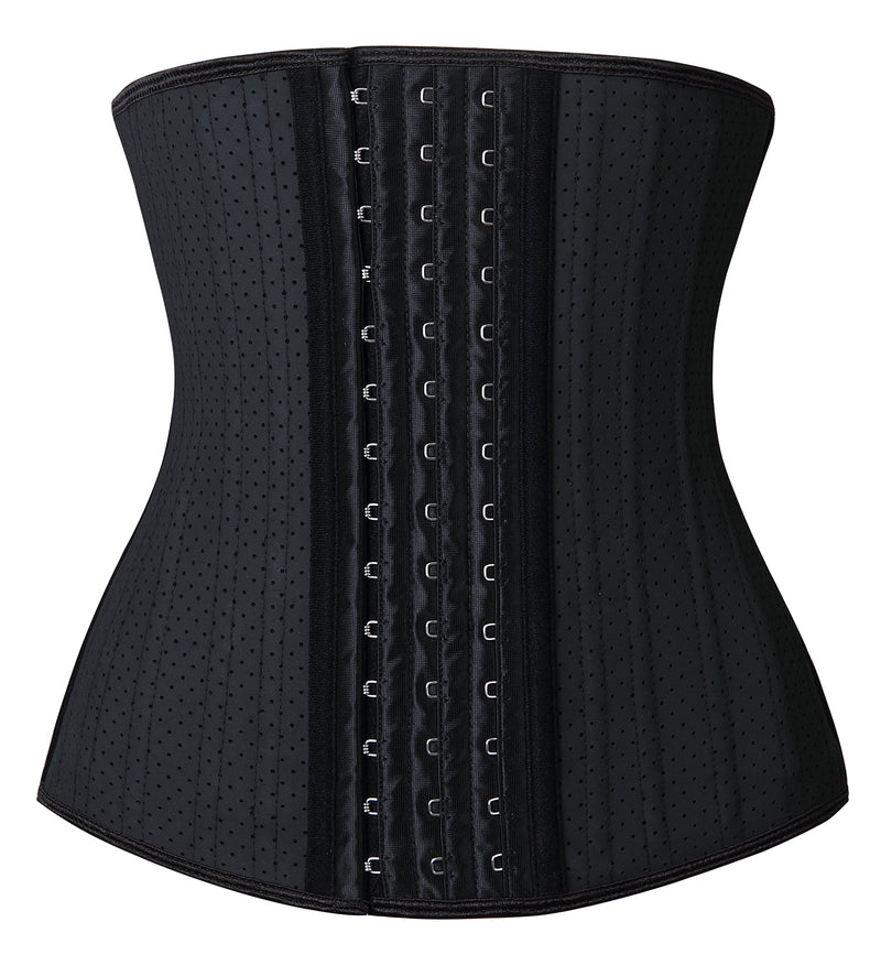 YIANNA Women Breathable Latex Waist Trainer 25 Steel Bones 3 Row Hooks
