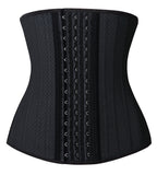 YIANNA Women Breathable Latex Waist Trainer 25 Steel Bones 3 Row Hooks