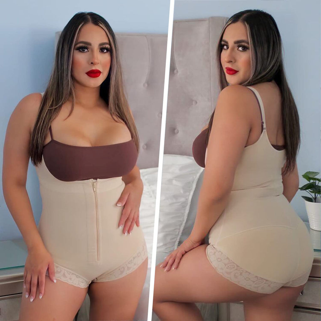 YIANNA Shapewear for Women Tummy Control Fajas Colombianas Open Bust Body Shaper Slimmer Bodysuit