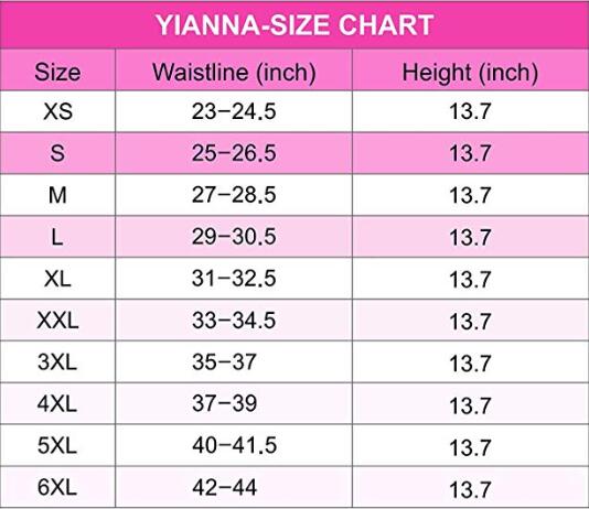 YIANNA Womens Long Torso Waist Trainer Sports Girdle 4 Row Hooks