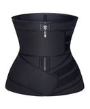 YIANNA Women Latex Jsculpt Waist Trainer Zipper & Two Straps