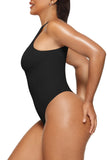 YIANNA Sleeveless Bodysuit for Women High Neck Tank Tops Second-skin T