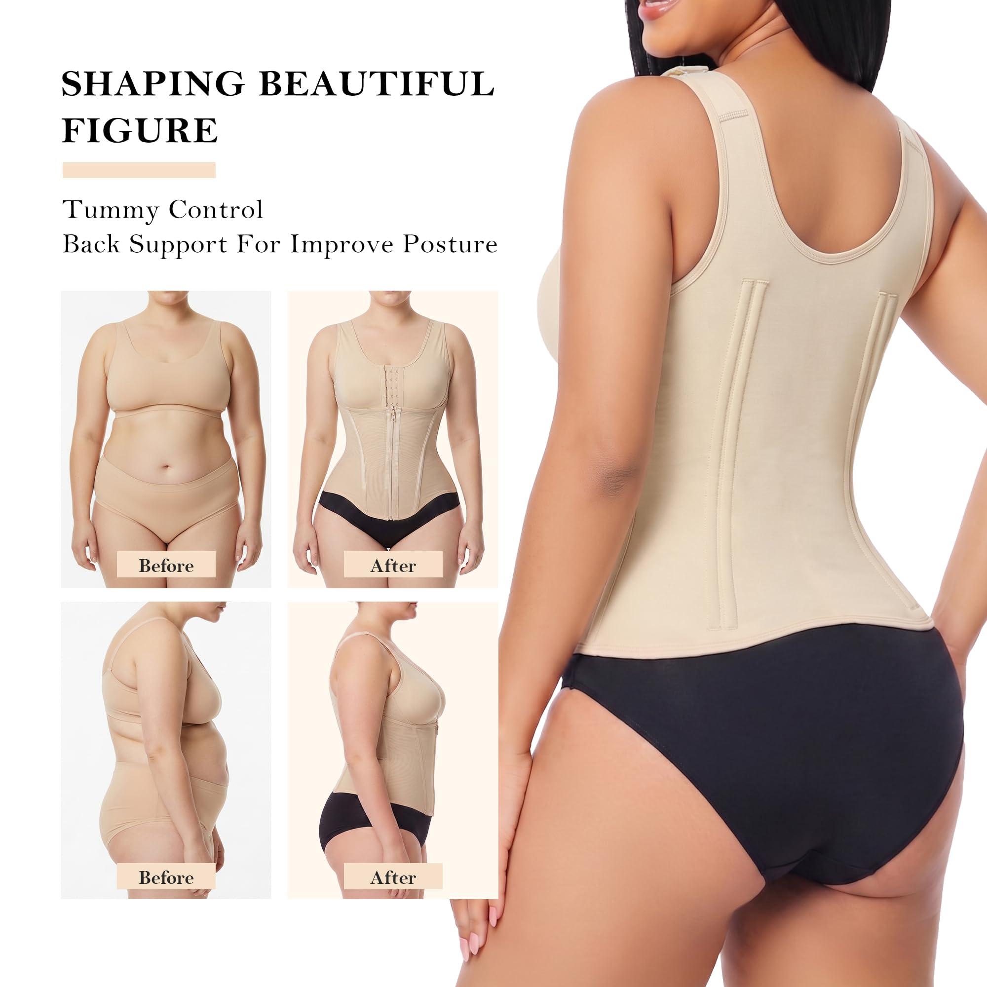 Double Tummy Control Waist Trainer Vest