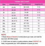 YIANNA Women Latex Waist Trainer 25 Steel Bones  3 Row Hooks