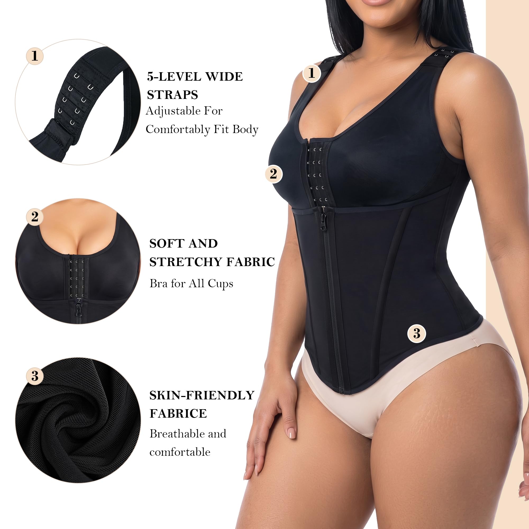 Double Tummy Control Waist Trainer Vest