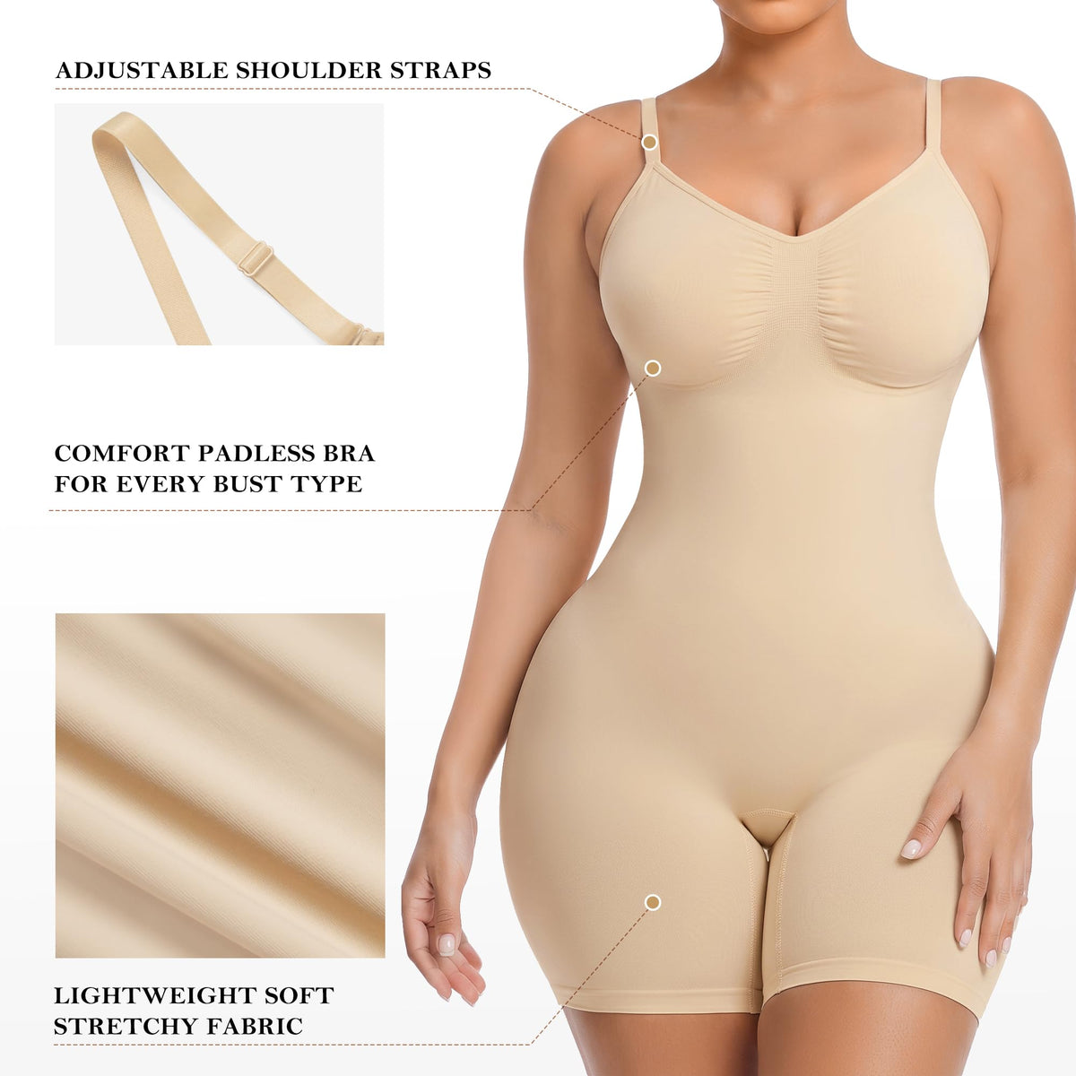 Seamless Sculpt Mid-Thigh Shorts Bodysuit