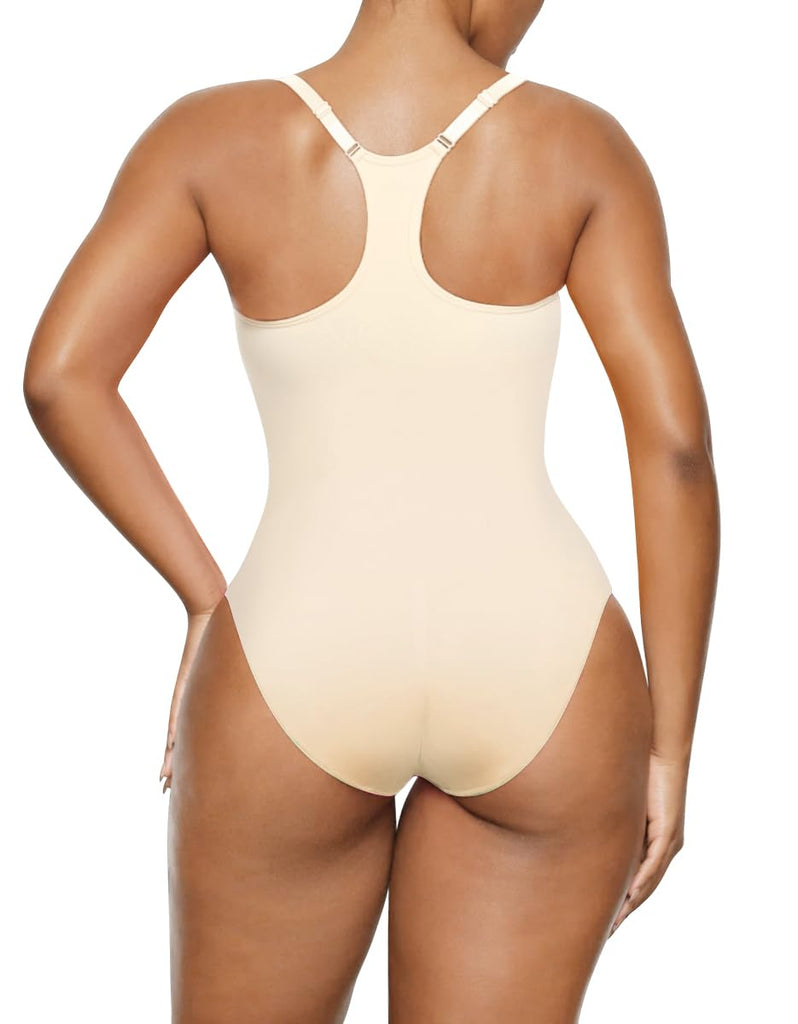 Irisnaya Smooth Shapewear Bodysuit Waist Trainer for Women Tummy Control  Seamless Body Shaper with Built In Bra Jumpsuit Tops (Large, Beige) at   Women's Clothing store