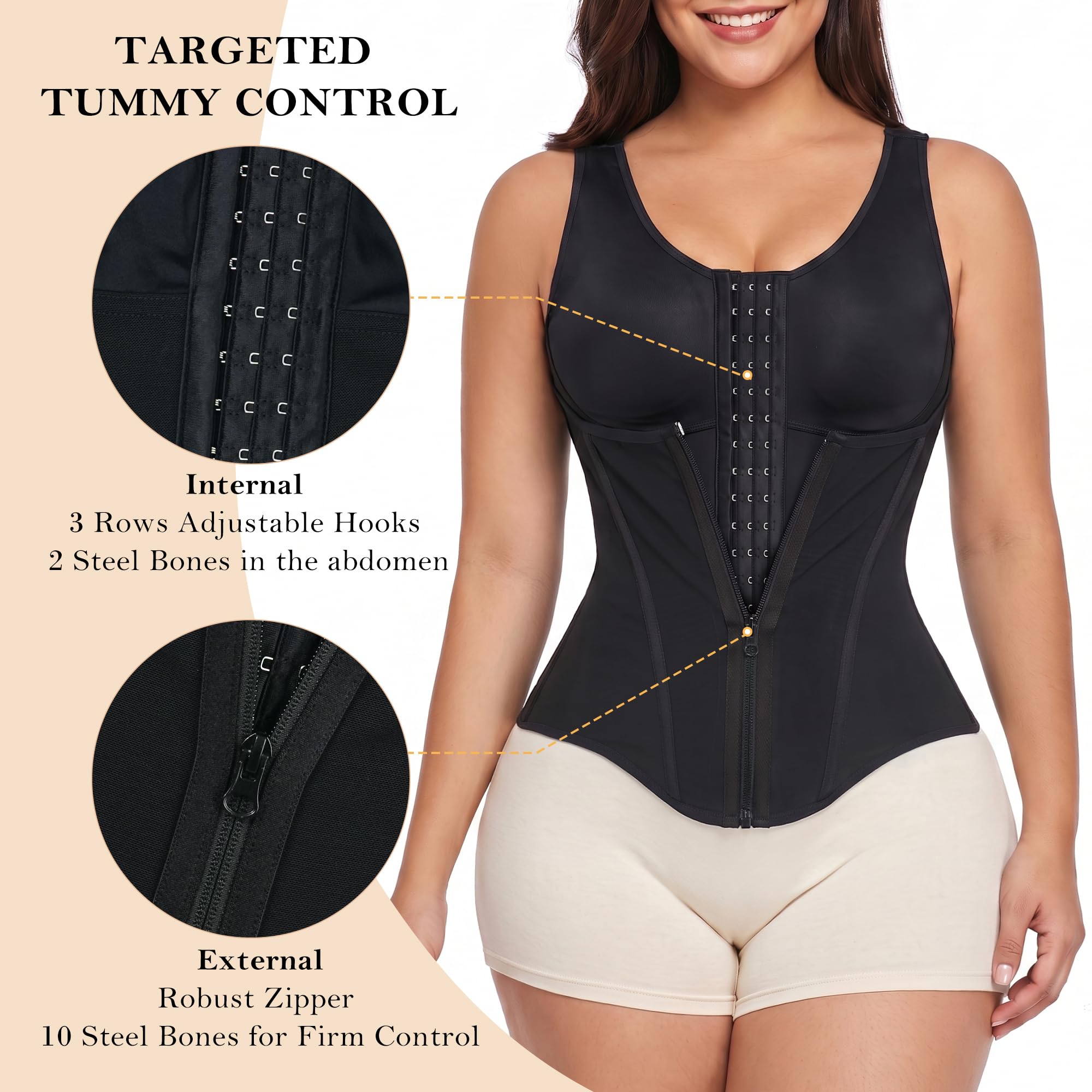 Double Tummy Control Waist Trainer Vest