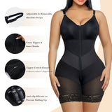 YIANNA V-Shaped Fajas Colombianas Moldeadoras Postpartum Shapewear for Women, Enhanced Tummy Control, Built-in Bust Pad, Butt Lifter Body Shaper with Zipper Crotch