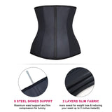 YIANNA Women Classic Latex Waist Trainer  9 Steel Bones 3 Row Hooks