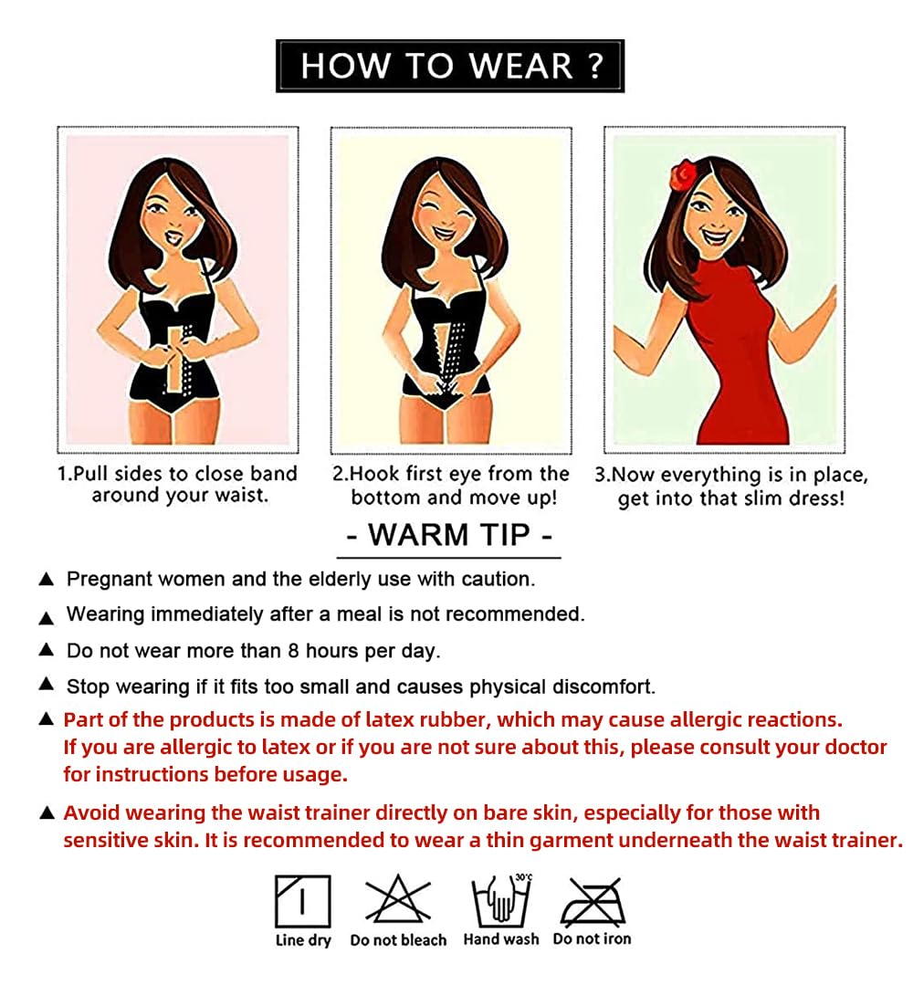 4 Hook Steel Boned Waist Trainer