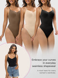 YIANNA Women Shapewear Tummy Control Bodysuit Seamless Sculpting Snatched Waist Body Suit Thong