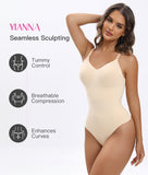 YIANNA Shapewear Tummy Control for Women Seamless Sculpting Body Shaper Snatched Waist Body Suit with Removable Pad