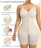 YIANNA Fajas Colombianas Postpartum Shapewear for Women Tummy Control Butt Lifter Body Shaper with Zipper Crotch