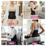 YIANNA Waist Trainer Belt Waist Cincher Tummy Control Body Shaper for Women Sports Girdle Lumbar Support with Double Wrap