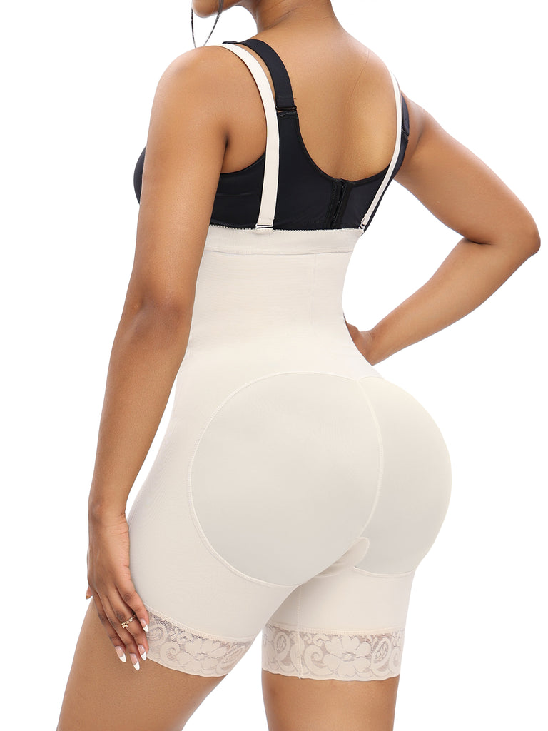 Compression Garment Women Bodysuit Postpartum Slimming Fajas Lace Body  Shaperbodysuits size S Color Beige
