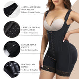 YIANNA Fajas Colombianas Moldeadoras Shapewear Tummy Control Body Shaper Postpartum Butt Lift Compression Garment with Steel Bones