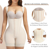 YIANNA Fajas Colombianas Moldeadoras Shapewear Tummy Control Body Shaper Postpartum Butt Lift Compression Garment with Steel Bones