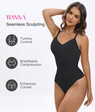 YIANNA Shapewear Tummy Control for Women Seamless Sculpting Body Shaper Snatched Waist Body Suit with Removable Pad